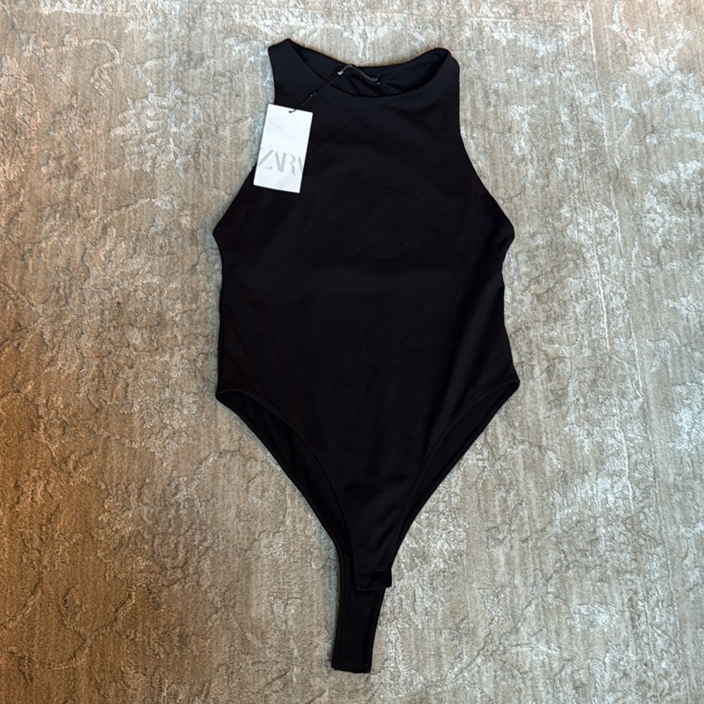 NWT Zara Elegant Black Bodysuit